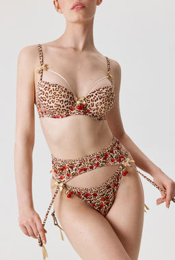 Infinity / Трусы в наборе с поясом для чулок Bless леопардовый принт - Infinity Lingerie фото 2