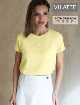 Свободная футболка с принтом из премиального хлопка с эластаном