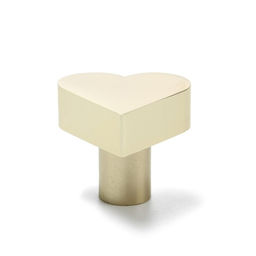 Ручка-кнопка мебельная CAPPIO HEART, цвет сатиновое золото