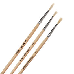 Набор кистей для рисования, коза, 3 штуки: № 1, 2, 3, круглые, деревянная ручка, международный размер