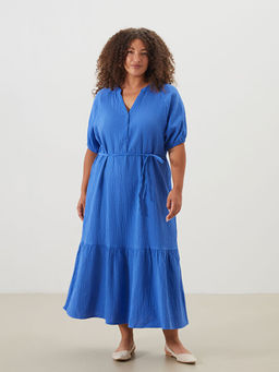 Ka??k Yaka M?slin Elbise