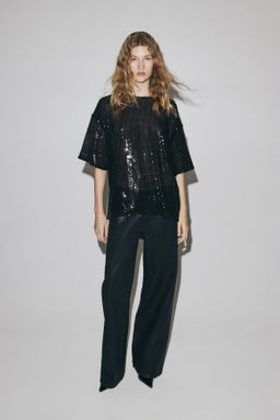 Top oversize de lentejuelas - H&m фото 4