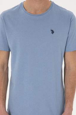 Erkek Regular Fit Bisiklet Yaka Mavi Basic Ti__rt Sepette S_rpriz _ndirim - U.s. polo assn фото 6
