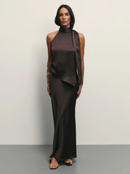 Блузка-топ с воротником халтер / Zarina  фото 2