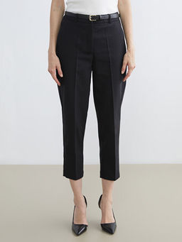 Beli Kemerli Kad?n Cigarette Pantolon