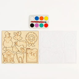 Роспись по дереву. Магнитный набор Новый год - Лесная мастерская фото 4