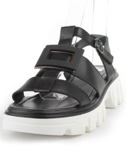 08-PEY195-3 BLACK Босоножки женские (натуральная кожа) - Фабричный китай фото 6