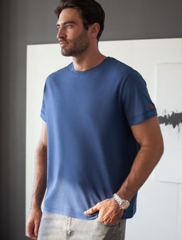 Футболка из фактурного полотна из 100% хлопка