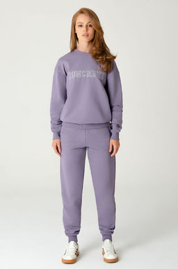 Арт. 2520/2 Костюм с брюками женский 44-52 (5 шт) Цвет:верх-сиреневый,низ-сиреневый