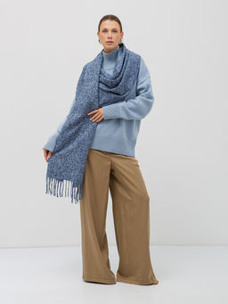 Большой теплый двусторонний палантин В СОСТАВЕ ШЕРСТЬ - Tantino фото 5