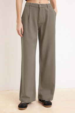 Tas DOKUMLU Tencel Kar?s?ml? Yuksek Bel Wide Leg Jeans TWOSS26JE00171 - Trendyolmilla фото 3