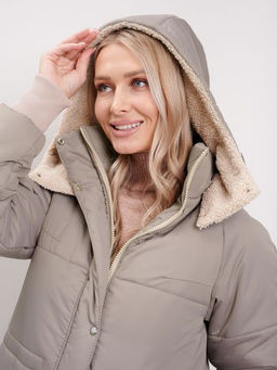 Парка зимняя "Шел" бежевый