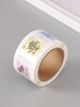 Цена за 2 шт. Наклейка бумага Марки. Сухоцветы, 3?3 см, 200 шт. в рулоне