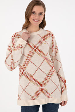 Женский кремовый меланжевый свитер Дополнительная скидка 11% в корзине - U.s. polo assn фото 3