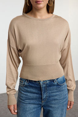 TRENDYOLMILLA Ekru Basic Premium Kalite Triko Kazak TWOAW25KZ00186