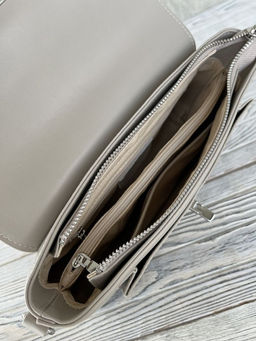 Женская кожаная сумка через плечо 8219 Св.Серый - Sergio valentini фото 6