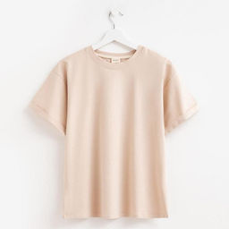 Футболка женская MINAKU REGULAR FIT, бежевая, размер 50