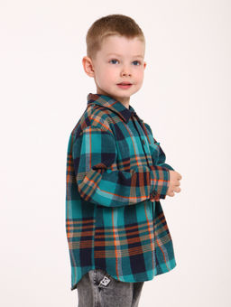 РБ015 Рубашка "Шерон" (зеленый; синий)