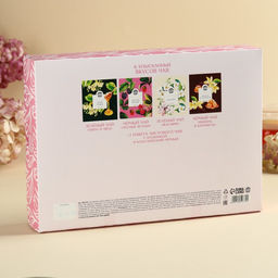 Набор с чаем С праздником весны, весовой чай 40 г (2 шт. х 20 г)., чай в пакетиках 21,6 (12 шт. х 1,8 г). - Фабрика счастья фото 5