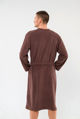 Халат мужской из махры Ренат темно-коричневый макси - Амадэль фото 6