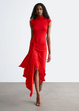 Vestido midi de frontal cruzado - H&m фото 3