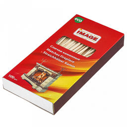 Спички каминные 100шт, 22х11х2,7см, длина спички 21см, удлиненные, Image (Россия)