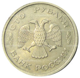 Монета 100 рублей 1993 года ММД