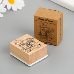 Печать дерево, резина Розы и письма, 5?4?2.5 см