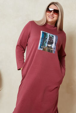 Платье Luxury Moda 1297 бордовый