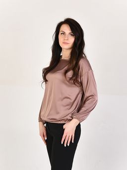 РАСПРОДАЖА Блуза Виктория_О43/кофейный - Ihomelux фото 3