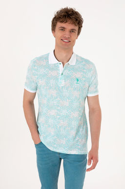 Erkek Regular Fit Polo Yaka Mint Ti__rt Sepette S_rpriz _ndirim