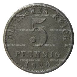 5 пфеннигов 1920 года A Германия
