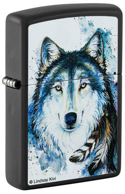 Зажигалка ZIPPO Линдси Киви Хороший волк | Lindsay Kivi Good Wolf Design 48936
