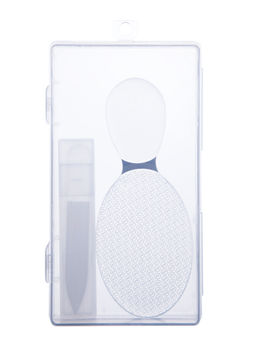 Kristaller Набор в пластиковом кейсе: нано-пилка для ног и стеклянная нано-пилочка для ногтей