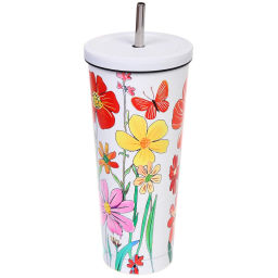 Термокружка 750мл "Лето" с трубочкой