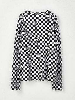 Bisiklet Yaka Bask?l? Uzun Kollu K?z ?ocuk Ti??rt - Waikiki фото 2