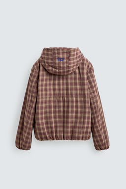 HOODIE CHECK JACKET