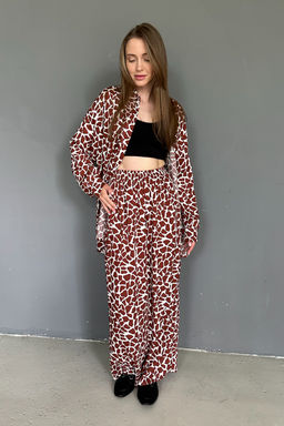 Костюм женский SET065/11/Белый, коричневый - M&G all natural фото 3