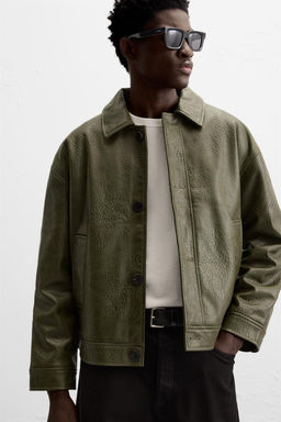 LEATHER EFFECT JACKET - Zara фото 14