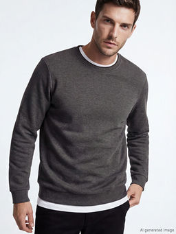 Bisiklet Yaka Erkek Sweatshirt