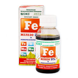 Компл. мин. удобр. Богатый-микро Fe железо 2%+микроэлементы фл.0,1л (концентрат) Башинком