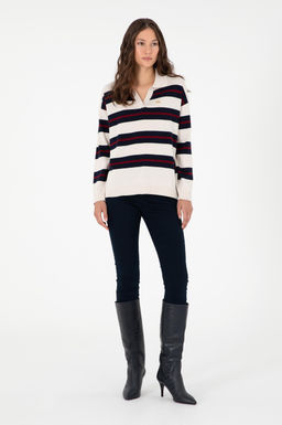 Женский кремовый свитер Неожиданная скидка в корзине - U.s. polo assn фото 4