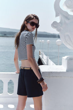 CROPPED STRETCH T-SHIRT - Zara фото 87