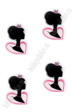 Кабошон-вырубка "Принцесса, силуэт" 2,5*3,6 см (10 шт) SF-5788, №4