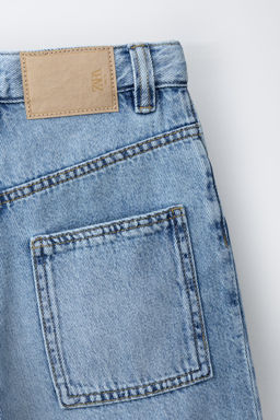 BERMUDA DENIM RELAXED BAGGY / Azul medio - Zara фото 4