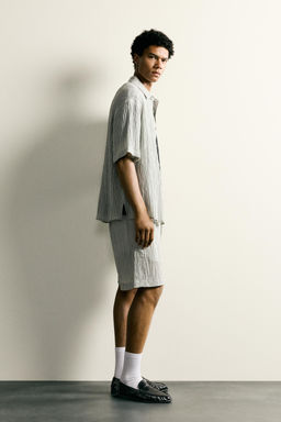 BERMUDA RELAXED FIT RELIEVE / Gris claro - Zara фото 4