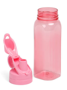 Бутылка для воды спортивная, прозрачная, 450 мл, 20×8 см, пластиковая, розовая