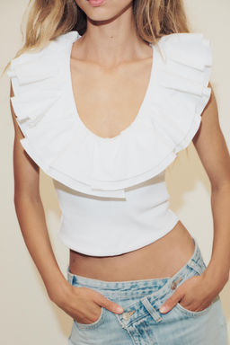 RUFFLED TOP - Zara фото 3