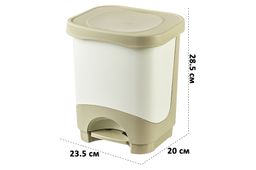 Контейнер для мусора 8 л 23,5*20,5*28,5 см Бинго с педалью слоновая кость-капучино (модель 202) - Elan gallery фото 2