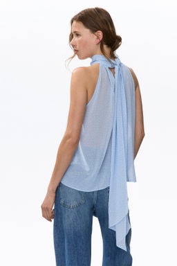 Top de gasa con cuello fular - H&m фото 6